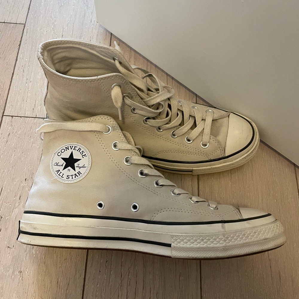 Leather Converse - image 1
